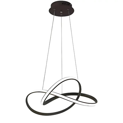 Charlotte 500mm Tri-Colour LED Pendant Light | Modern Black Aluminium Ceiling Light