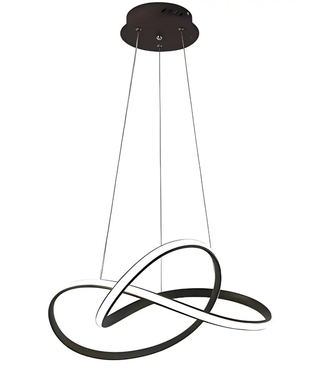 Charlotte 500mm Tri-Colour LED Pendant Light | Modern Black Aluminium Ceiling Light