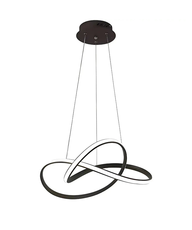 Charlotte 500mm Tri-Colour LED Pendant Light | Modern Black Aluminium Ceiling Light