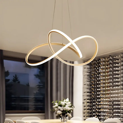 Charlotte 500mm Tri-Colour LED Pendant Light | Modern Brass Aluminium Ceiling Light