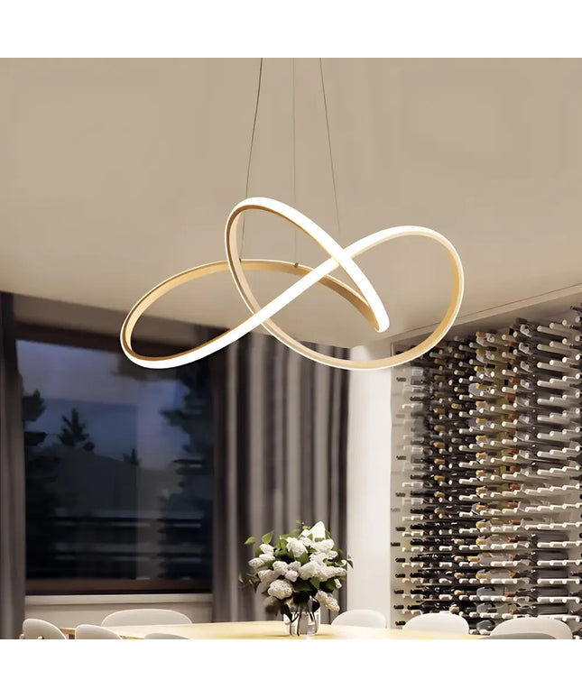 Charlotte 500mm Tri-Colour LED Pendant Light | Modern Brass Aluminium Ceiling Light