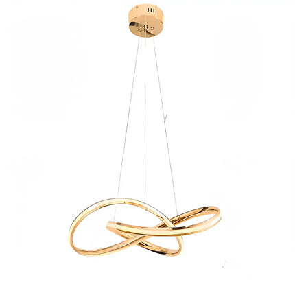 Charlotte 500mm Tri-Colour LED Pendant Light | Modern Brass Aluminium Ceiling Light