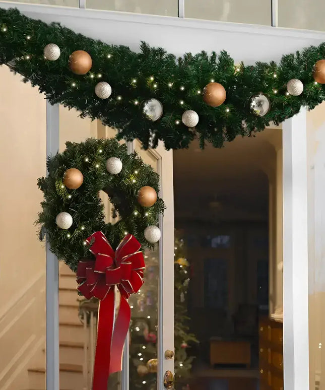 Christmas Garland 2.1M Xmas Tree Decoration Green-Occasions > Christmas-Dropli