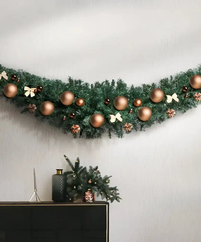 Christmas Garland 2.1M Xmas Tree Decoration Green-Occasions > Christmas-Dropli