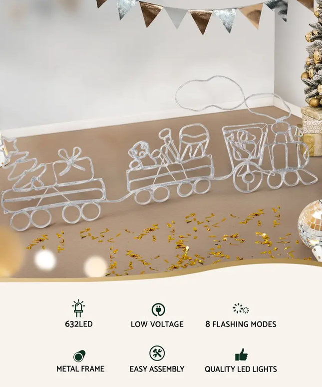 Christmas Lights Motif LED Rope Light Train Xmas Decor-Occasions > Christmas-Dropli