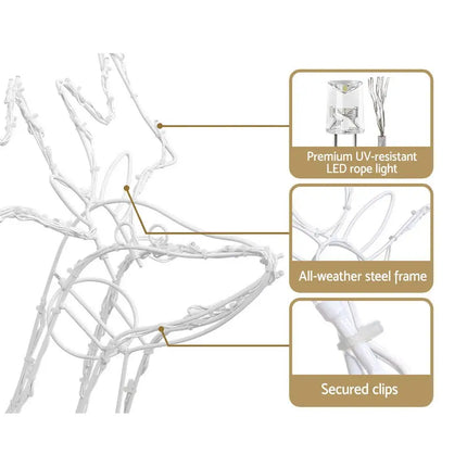 Christmas Motif Lights LED Rope Reindeer Waterproof Outdoor-Occasions > Christmas-Dropli