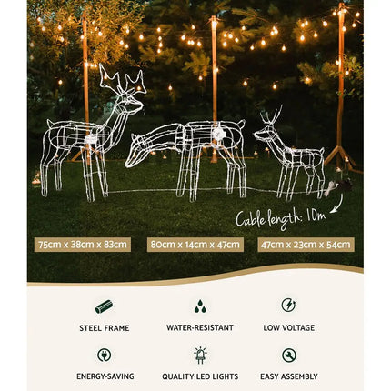 Christmas Motif Lights LED Rope Reindeer Waterproof Outdoor-Occasions > Christmas-Dropli