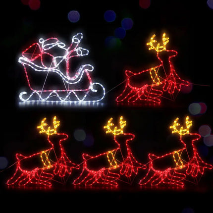 Christmas Motif Lights LED Rope Reindeer Waterproof Colourful Xmas-Occasions > Christmas-Dropli