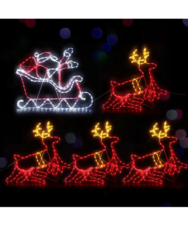 Christmas Motif Lights LED Rope Reindeer Waterproof Colourful Xmas-Occasions > Christmas-Dropli