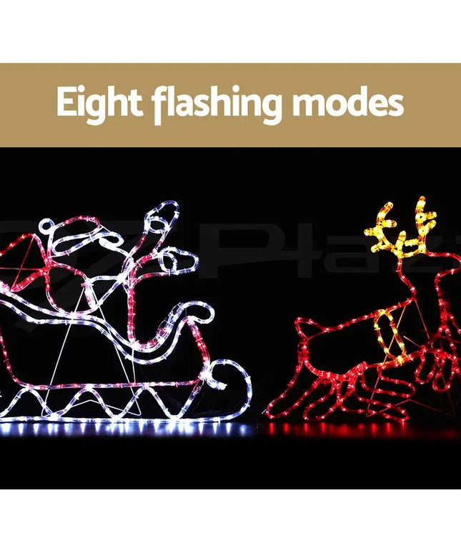 Christmas Motif Lights LED Rope Reindeer Waterproof Colourful Xmas-Occasions > Christmas-Dropli
