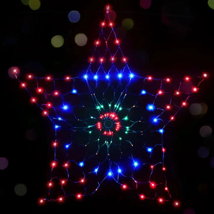 Christmas Lights Motif LED Star Net Waterproof Outdoor Colourful-Home & Garden > Garden Lights-Dropli