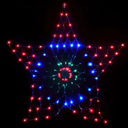 Christmas Lights Motif LED Star Net Waterproof Outdoor Colourful-Home & Garden > Garden Lights-Dropli