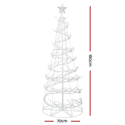 Christmas Tree 1.8M 320 LED Xmas Cold White Lights Optic Fibre-Occasions > Christmas-Dropli