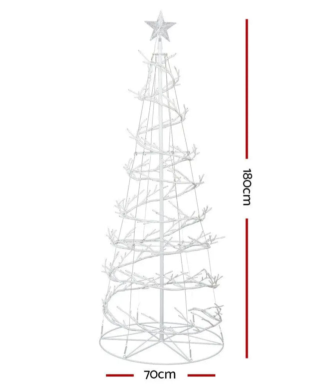 Christmas Tree 1.8M 320 LED Xmas Cold White Lights Optic Fibre-Occasions > Christmas-Dropli
