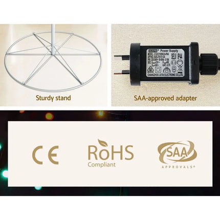 Christmas Tree 1.8M 320 LED Xmas Cold White Lights Optic Fibre-Occasions > Christmas-Dropli