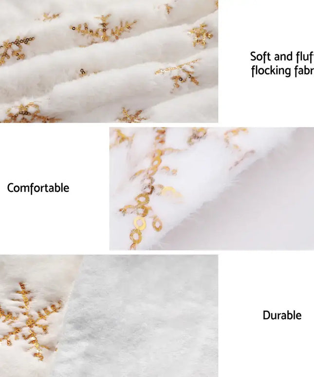 Christmas Tree Skirt 120cm Snowflake Ornaments Xmas Decorations - Occasions > Christmas > Christmas Decorations