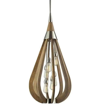 CLA BONITO - 1/3/6 Light Pendant - Large / Taupe Wood - PENDANTS