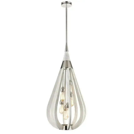 CLA BONITO - 1/3/6 Light Pendant - Large / White Wood - PENDANTS