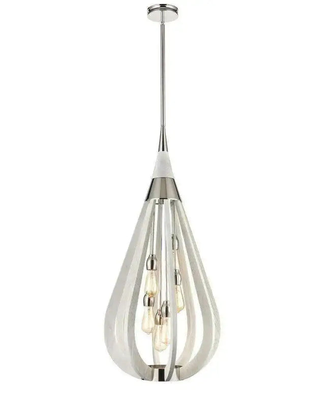 CLA BONITO - 1/3/6 Light Pendant - Large / White Wood - PENDANTS