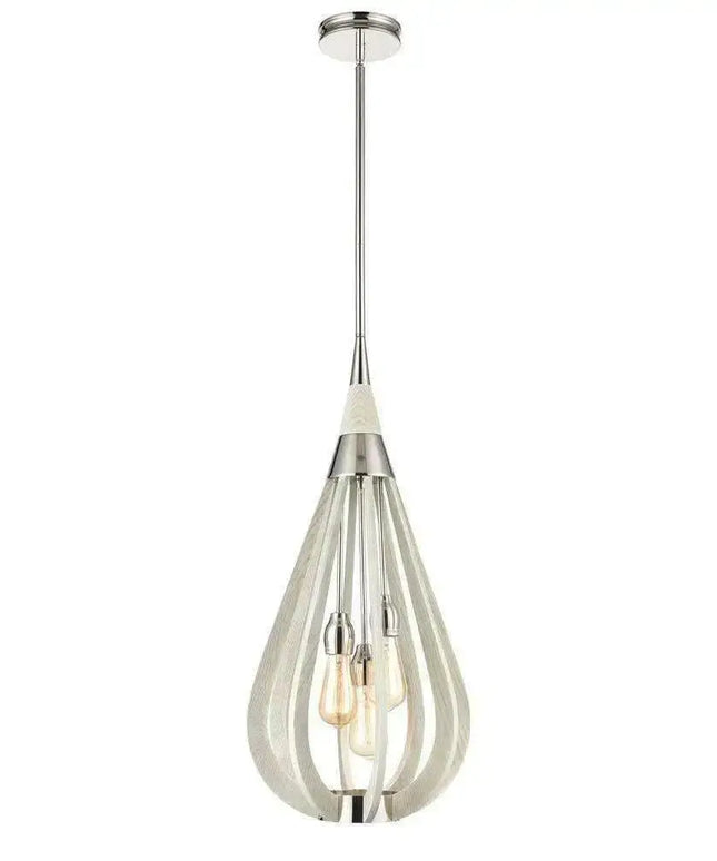 CLA BONITO - 1/3/6 Light Pendant - Medium / White Wood - PENDANTS