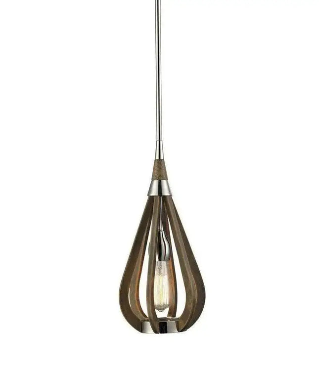 CLA BONITO - 1/3/6 Light Pendant - Small / Taupe Wood - PENDANTS