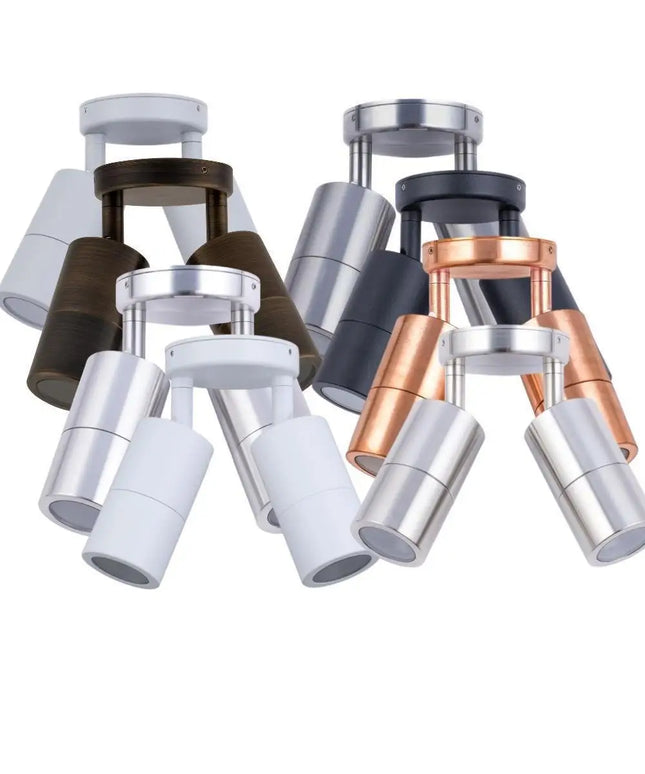 CLA PG2A - 2xGU10 Exterior Double Adjustable Wall Spot Light IP65-OUTDOOR-CLA Lighting