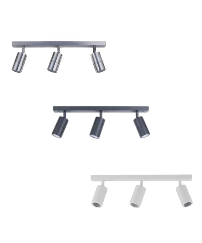 CLA PG3BAR - 3xGU10 3 Light Bar Adjustable Rail Ceiling Spot Light IP44-Ceiling Light Fixtures-CLA Lighting