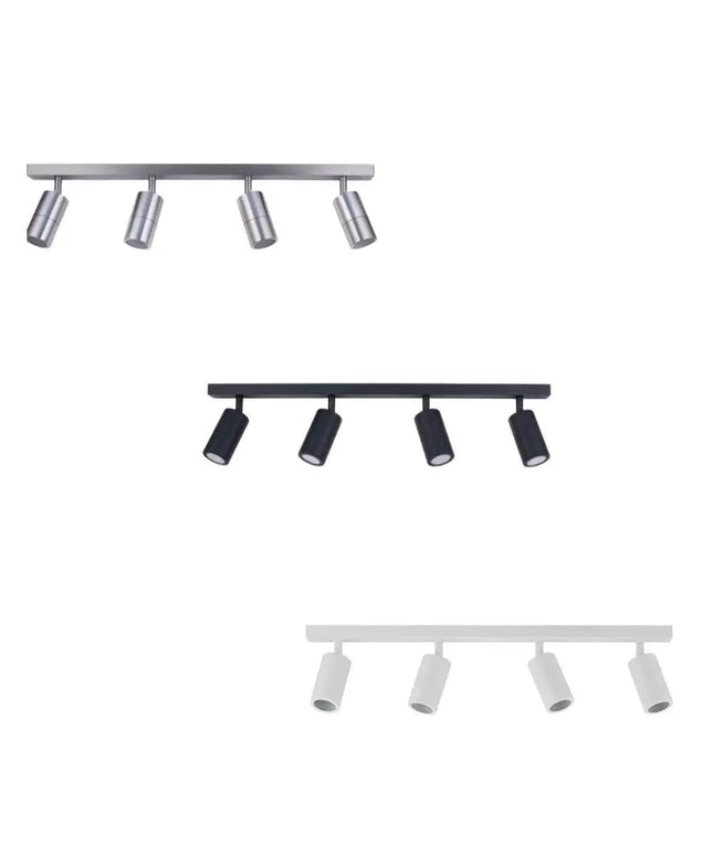 CLA PG4BAR - 4xGU10 4 Light Bar Adjustable Rail Ceiling Spot Light IP44-CEILING LIGHTS-CLA Lighting
