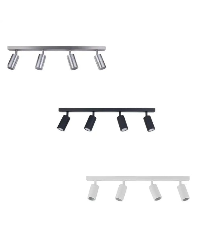 CLA PG4BAR - 4xGU10 4 Light Bar Adjustable Rail Ceiling Spot Light IP44-CEILING LIGHTS-CLA Lighting