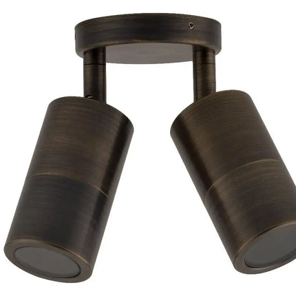 CLA PM2A - 2xMR16 12V DC Exterior Double Adjustable Wall Spot Light IP65 - DRIVER REQUIRED-OUTDOOR-CLA Lighting