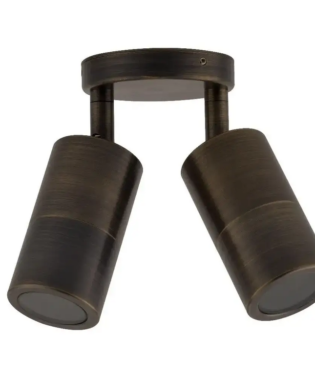 CLA PM2A - 2xMR16 12V DC Exterior Double Adjustable Wall Spot Light IP65 - DRIVER REQUIRED-OUTDOOR-CLA Lighting