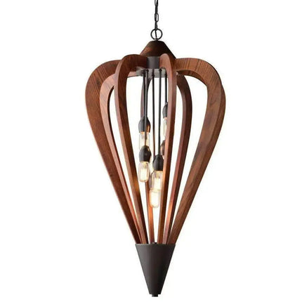 CLA SENORITA - 1/3/6 Light Pendant - Large / Tuscan Coffee Cherry Wood - PENDANTS