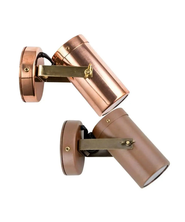 CLA SG1A - GU10 Exterior Adjustable Spot Wall Light IP54 - Copper/Aged Copper-OUTDOOR-CLA Lighting
