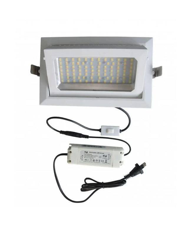 CLA SHOPTRI - 35W LED Tri-Colour Dimmable Recessed Shop Lighter Downlight IP20 240V CLA Lighting, DOWNLIGHTS, cla-shoptri-35w-led-tri-colour-dimmable-recessed-shop-lighter-downlight-ip20-240v