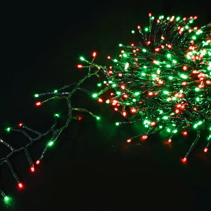 Red and green Christmas lights from Cluster Lights 720 LEDs in 6 color options