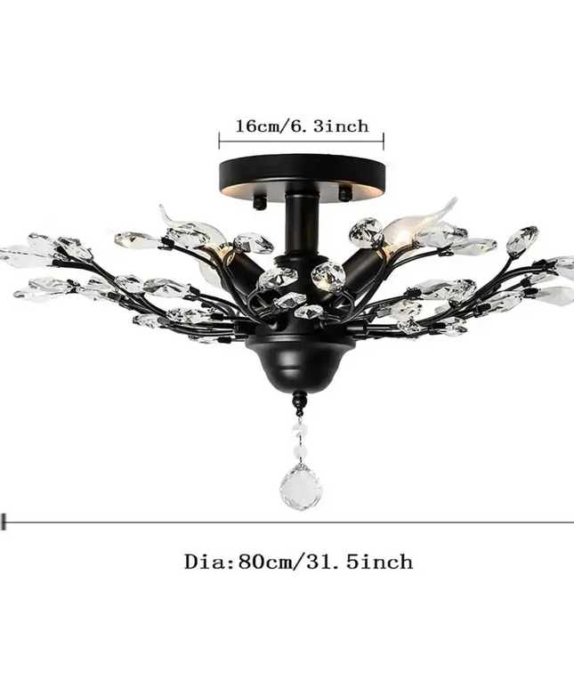 Crystal Ceiling Light Vintage Chandelier 5 Lights - Home & Garden > Lighting