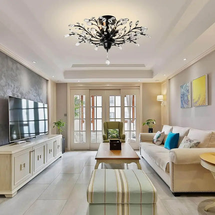 Crystal Ceiling Light Vintage Chandelier 5 Lights - Home & Garden > Lighting