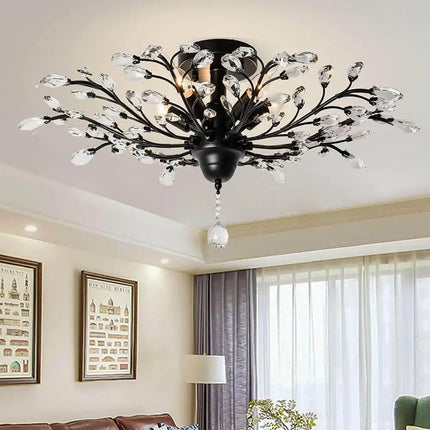 Crystal Ceiling Light Vintage Chandelier 5 Lights - Home & Garden > Lighting