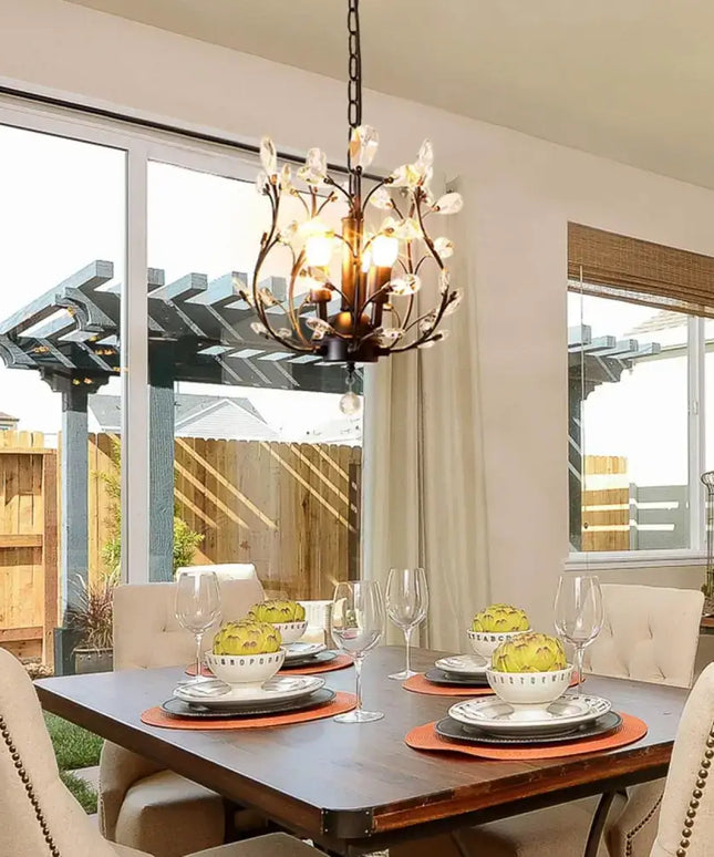 Crystal Chandeliers Lighting 3 Light Vintage - Home & Garden > Lighting