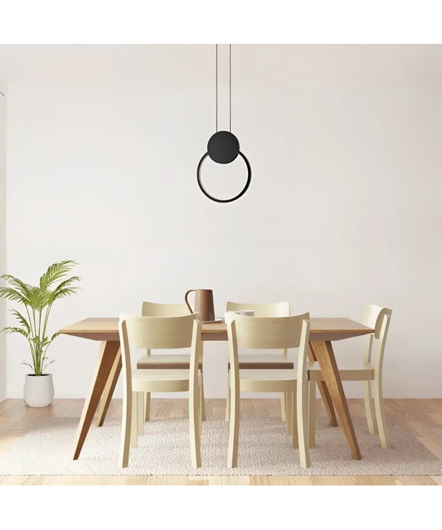 Dalgatti Matte Black 12W LED Pendant Light-Pendant Light-COPY