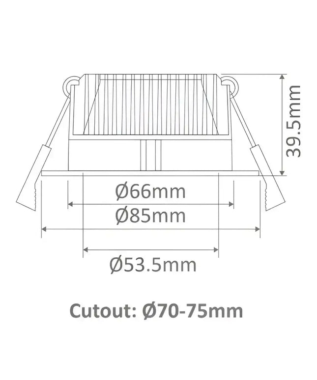 Domus Deco 8 TRIO/DALI Round 8W Dimmable LED Tricolour IP44 Downlight - Black/White/Aluminium - LED downlight