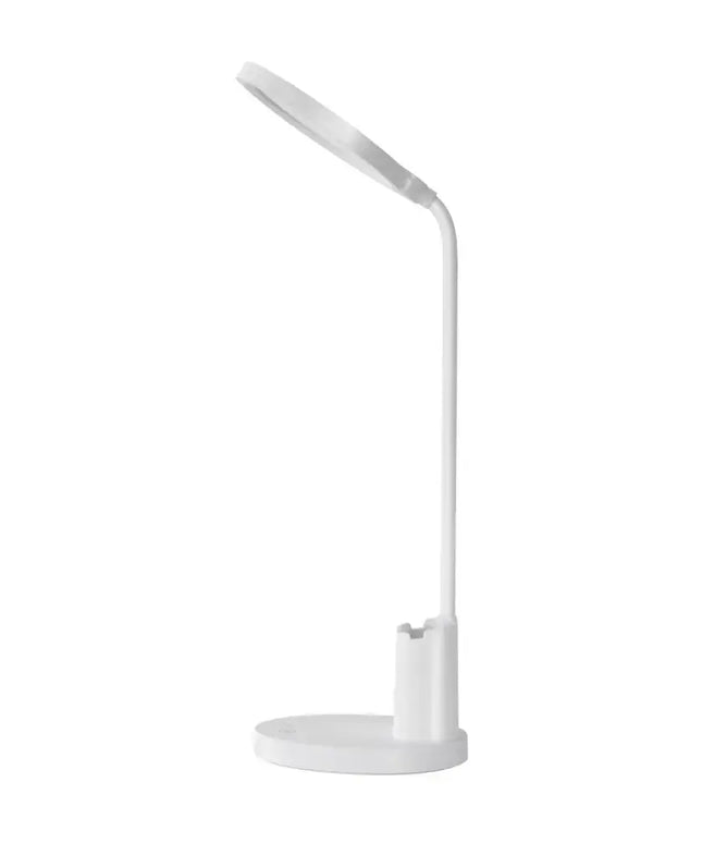 White LED Desk Lamp with Pen and Phone Holder for Office or Study Desk Use