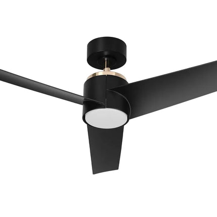 Devanti 52” Black DC Ceiling Fan with LED Light and Remote Control