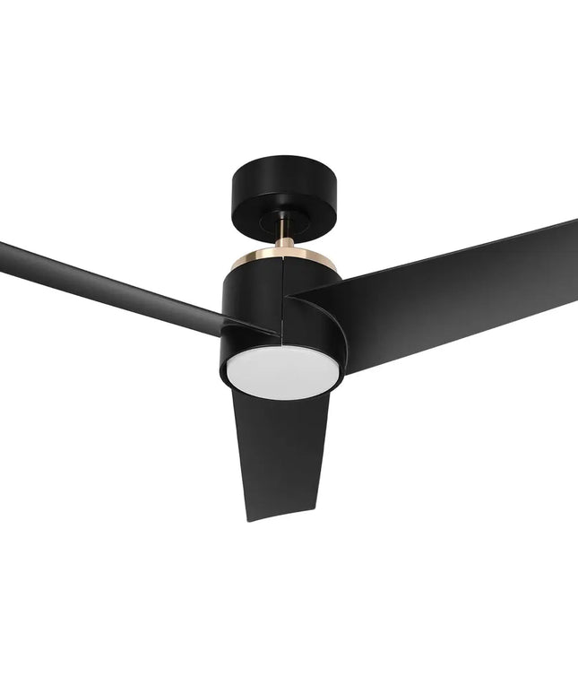 Devanti 52” Black DC Ceiling Fan with LED Light and Remote Control