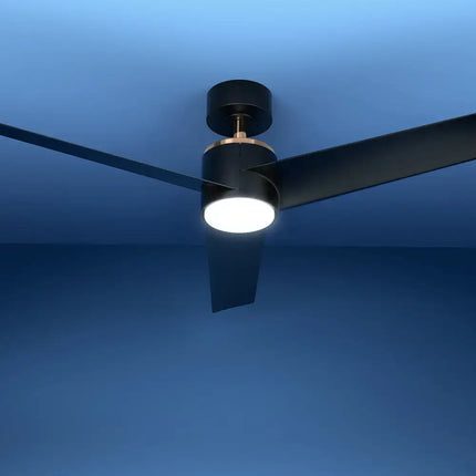 Modern black ceiling fan with three high-quality ABS blades for smooth airflow