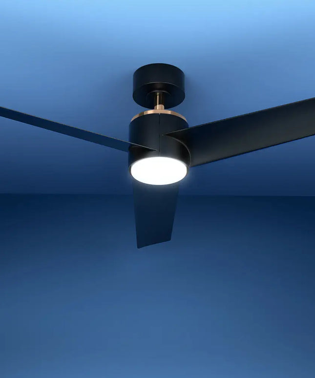 Modern black ceiling fan with three high-quality ABS blades for smooth airflow