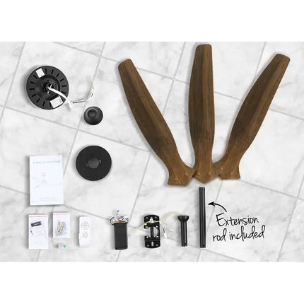 Remote-controlled 52-inch ceiling fan with energy-efficient performance