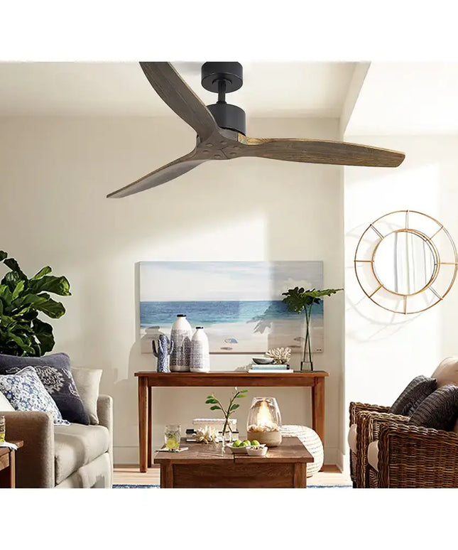 High-quality wooden blade ceiling fan for indoor and outdoor undercover use