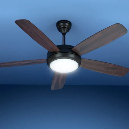 Devanti 52’’ Ceiling Fan AC Motor 5 Blades w/Light - Dark Wood - Appliances > Fans > Ceiling Fans
