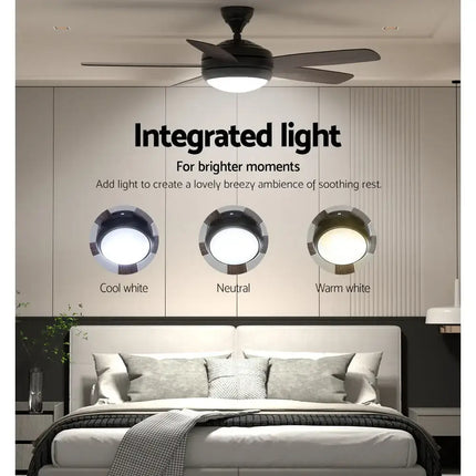 Devanti 52’’ Ceiling Fan AC Motor 5 Blades w/Light - Dark Wood - Appliances > Fans > Ceiling Fans